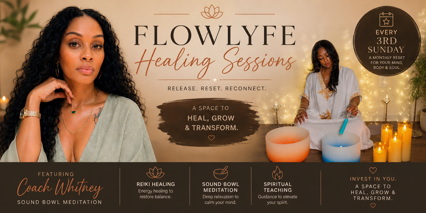 FlowLyfe Healing Sessions — featuring Coach Whitney, every 3rd Sunday